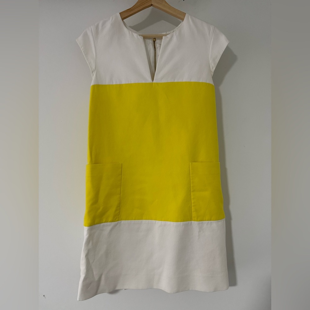 Kate Spade Elegant White and Yellow Dress